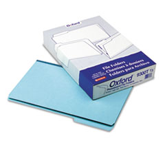 Tab Folders, 1/3 Cut, 9-1/2"H, Legal-Size, 25/BX, Blue