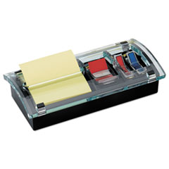 Post-it Dispenser For 3"x3" Note/Flags, Clear/Black