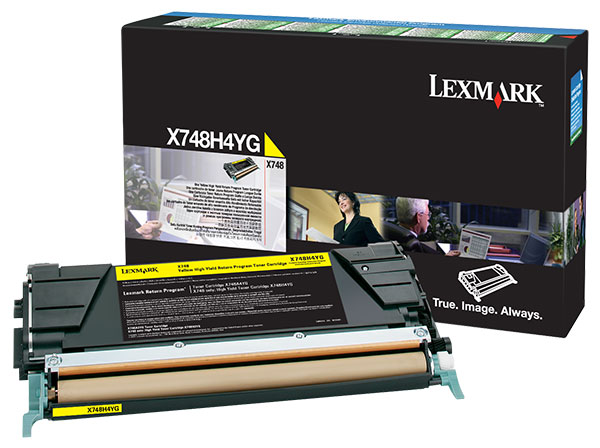 Genuine OEM Lexmark X748H4YG Government High Yield Yellow Return Program Toner (TAA Compliant Version of X748H1YG) (10000 Page Yield)
