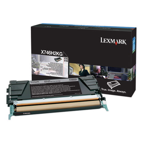 Genuine OEM Lexmark X746H2KG High Yield Black Toner (12000 Page Yield)