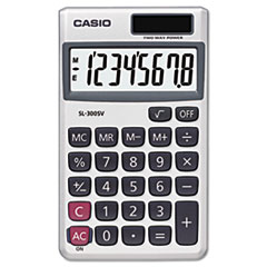 8-Digit Handheld Calculator, 2-3/4"x4-5/8"x9/32", Silver