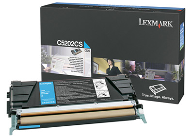 Genuine OEM Lexmark C5202CS Cyan Laser Toner Cartridge (1500 page yield)