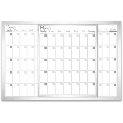 Magnetic Calendar Board, 24"x36", Frost