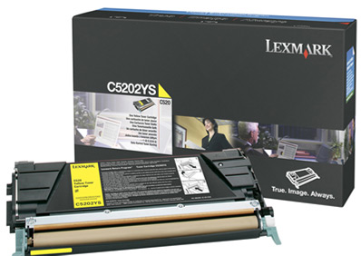 Genuine OEM Lexmark C5202YS Yellow Laser Toner Cartridge (1500 page yield)