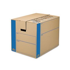 Moving Boxes, Large, 18"x24"x18", 6/CT, Kraft/Blue