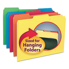 Interior Folders, 1/3 Ast. Tabs, Letter, 100/BX, Assorted