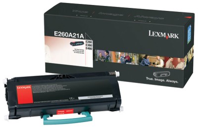 Genuine OEM Lexmark E260A21A Black Toner Cartridge (3500 page yield)