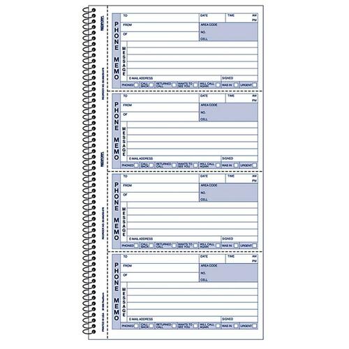 Telephone Call Record Book,Carbonless,11"x5-3/4",400 Sets,WE