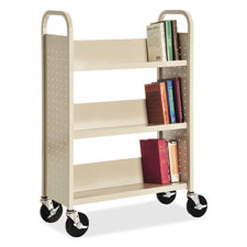 Single-Sided Booktruck, 32"x14"x46", Putty
