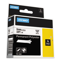 Label, Industrial, Perm Poly, 3/8"x18', White