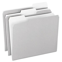 File Folder, AST 1/3 Tab Cut, Letter-Size, 100/BX, Gray