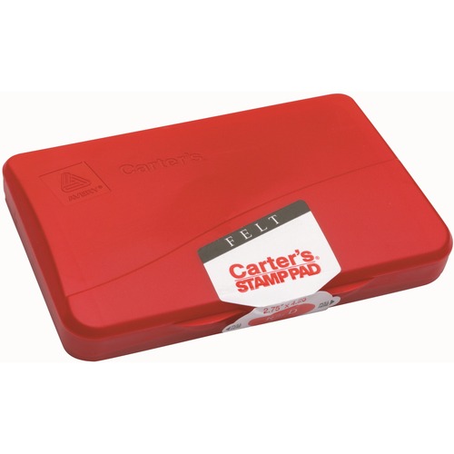 Felt Stamp Pad, Size 1, 2-3/4"x4-1/4", Red Ink