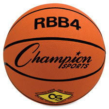 Intermediate Rubber Basketball, 2-Ply, 28.5" D, Orange