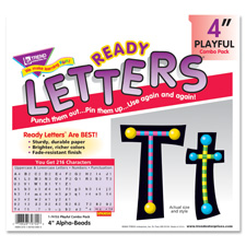 Ready Letters, Alphabeads Design, 4", Assorted Letters/Color