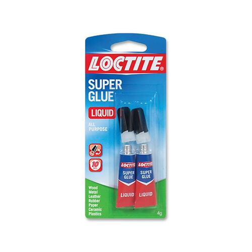 Liquid Super Glue, Twin Tubes, 14 oz., 2/PK, Clear