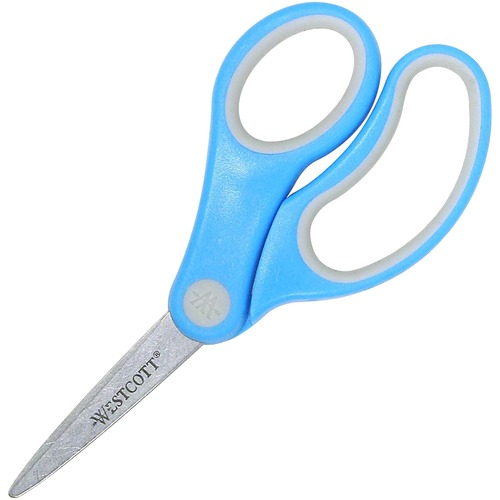 Kids Scissors, Soft Handle, Pointed, 5", STST Blades/ AST