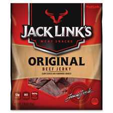 Jack Links Original Beef Jerky, 2.85oz., 8BG/CT, RD/BK