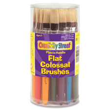 Flat Colossal Brush Canister, 30 Pcs, Assorted