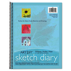 Sketch Diary,Spiral Bound,Medium Weight,11"x8-1/2",70 Sheets