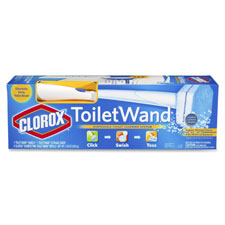 Toilet Wand Kit, Handle, Caddy, 6 Disposable Heads, BE/WE