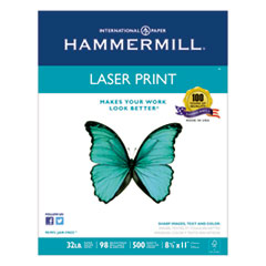 Laser Print Paper, 32 lb., 98 GE, 8-1/2"x11", 4000/CT, WE