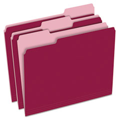 File Folder, AST 1/3 Tab Cut, Letter-Size, 100/BX, Burgundy