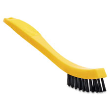 Grout Brush, Plastic Bristles, 8-1/2" Long, Yellow/BK