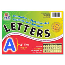 Self-Adhesive Letters, 2", 159 Characters, Black