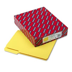 Interior Folder, 1/3 Cut Tab, Letter, 100/BX, Yellow