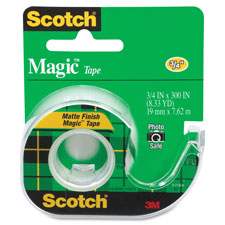 Magic Tape With Dispenser, 1/2" x 800", Clear