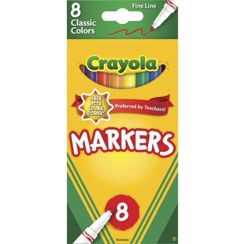 Classic Markers, Fine Tip, 8/ST, Assorted