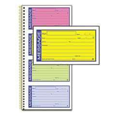 Phone Message Book,5 1/4"x11",2-Part Carbonless,White/Canary