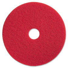 Spray Buffing Floor Pads, 13", 5/CT, Red