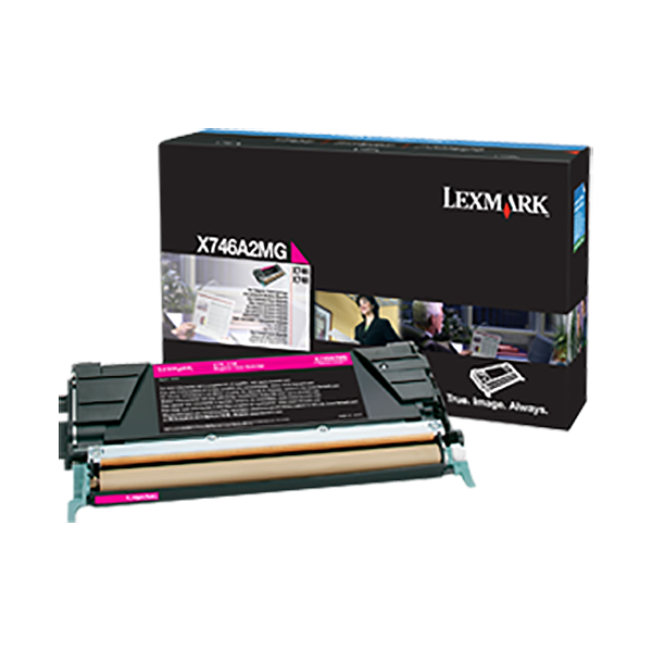 Genuine OEM Lexmark X746A2MG Magenta Toner (7000 Page Yield)