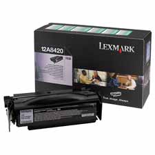 Genuine OEM Lexmark 12A8425 High Yield Black Return Program Toner Cartridge (12000 page yield)