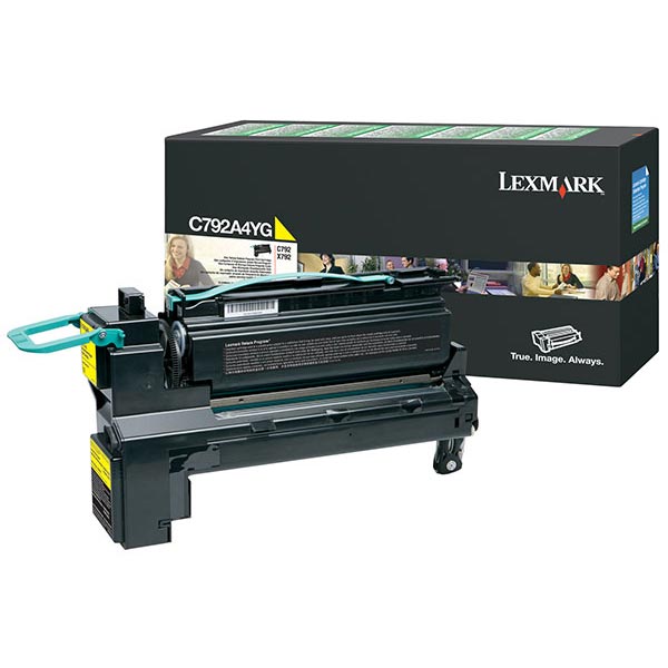Genuine OEM Lexmark C792A4YG Government Yellow Return Program Toner (TAA Compliant Verion of C792A1YG) (6000 Page Yield)