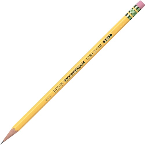 Ticonderoga Pencil, w/ Eraser, No 2 Lead, YW