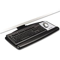 Keyboard Tray,Height/Tilt Adjust,25-1/2"x12",23" Track,BK