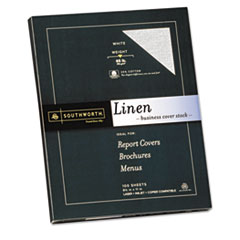 Linen Cover Stock, 65lb,100 SH/BX, 8-1/2"x11",100/BX, White