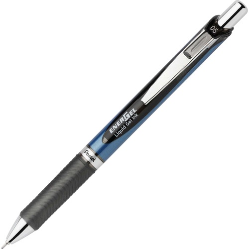 Gel Pen,Retractable/Refillable,Needle Tip.5mm,BK/BK