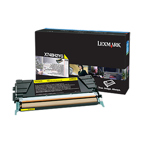 Genuine OEM Lexmark X748H2YG High Yield Yellow Toner (10000 Page Yield)