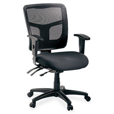 Managerial Mid-Back Chair,25-1/4"x23-1/2"x40-1/2",Black