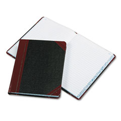 Record Book, Ruled, 300 Pages, 9-5/8"x7-5/8", Black/Red