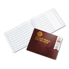 Notary Public Record Book, 64 Pages, 8-3/8"x10-1/2", Maroon