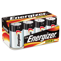 Energizer Alkaline Battery, "C" Size, 8/PK