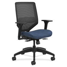 CHAIR,TASK,MIDBCK,W/ARMS,BE