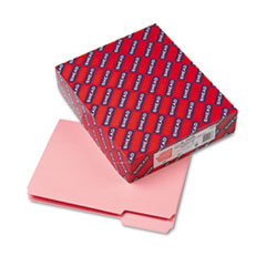 Interior Folder, 1/3 Cut Tab, Letter, 100/BX, Pink