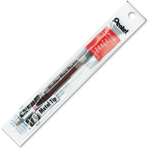 Energel Pen Refill, Metal Tip, 1.0mm, Red Ink