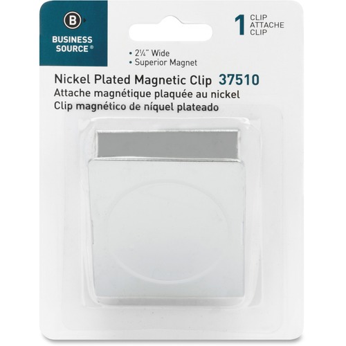 Magnetic Metal Clip, Large, 2.25", 12/PK, Chrome
