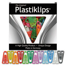 Plastic Paper Clips, Large, 200/BX, Assorted